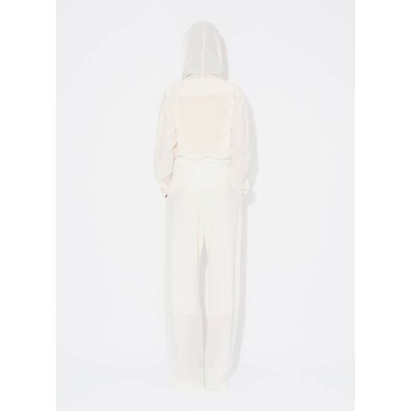 Alaia Fluid Wide Leg Pants in Blanc 36 US 4 - Picture 4 of 5